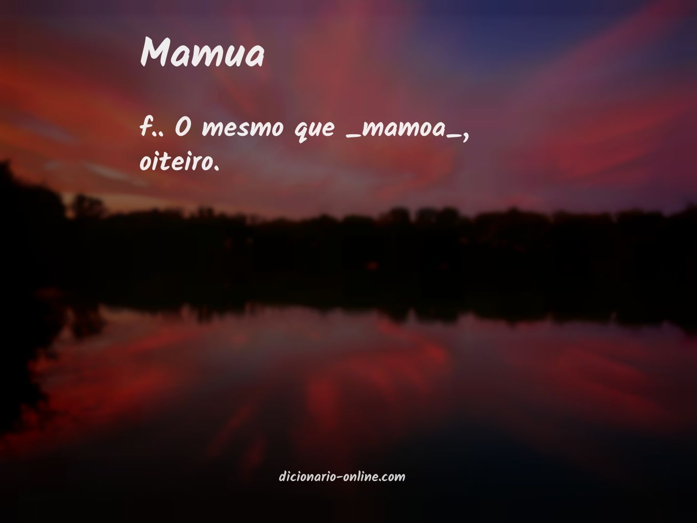 Significado de mamua