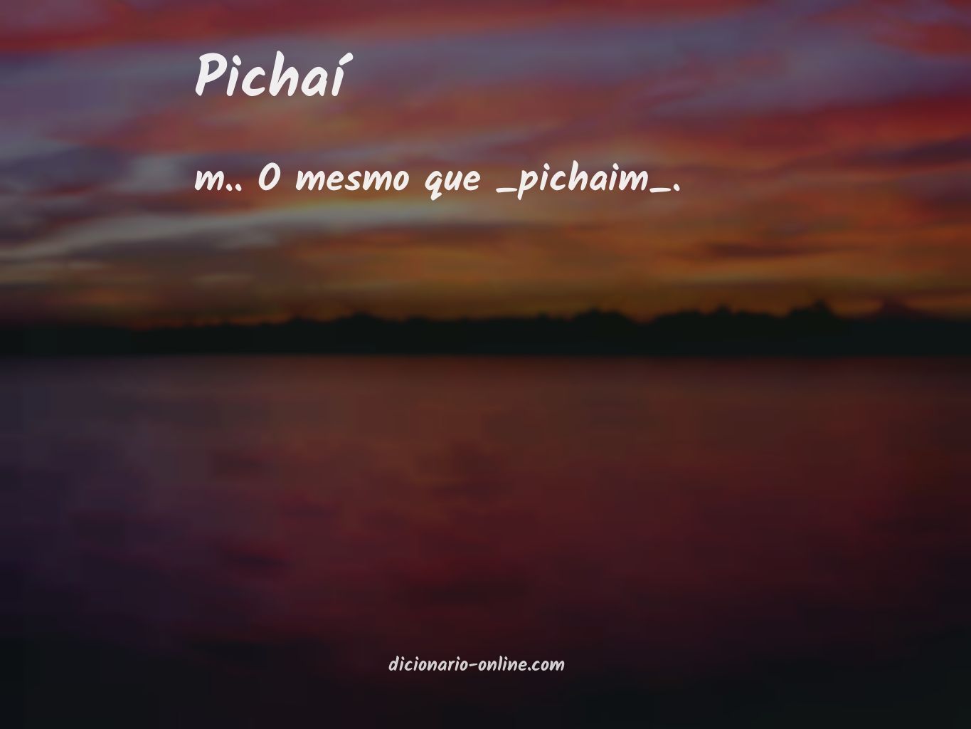 Significado de pichaí