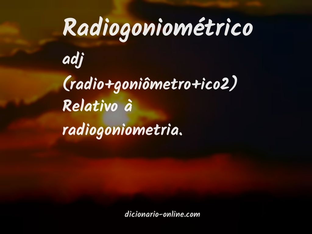 Significado de radiogoniométrico
