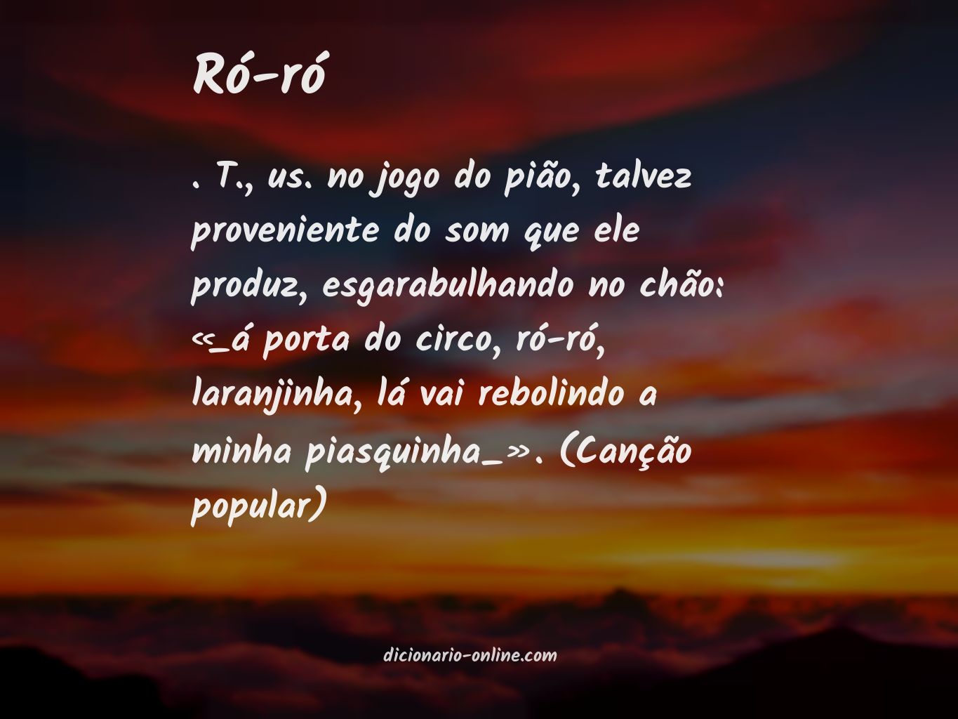 Significado de ró-ró