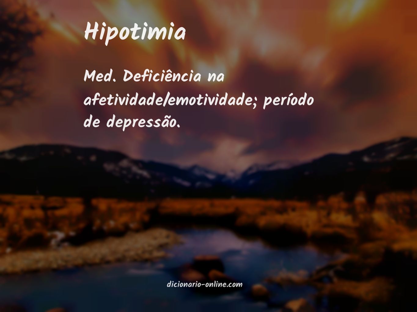 Significado de hipotimia