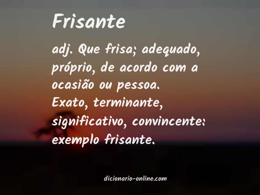 Significado de frisante