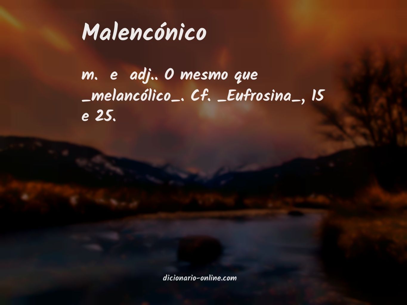 Significado de malencónico