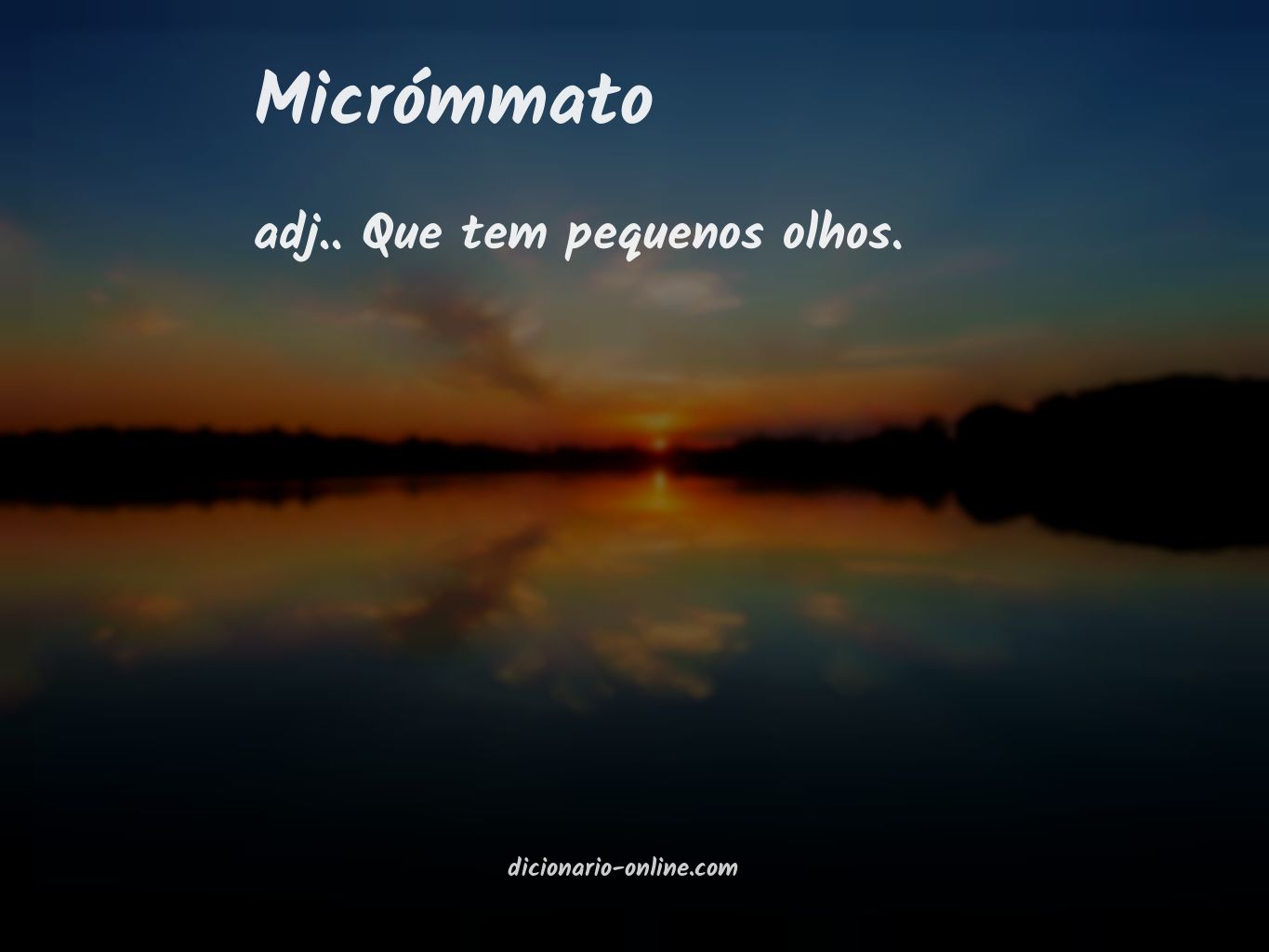 Significado de micrómmato