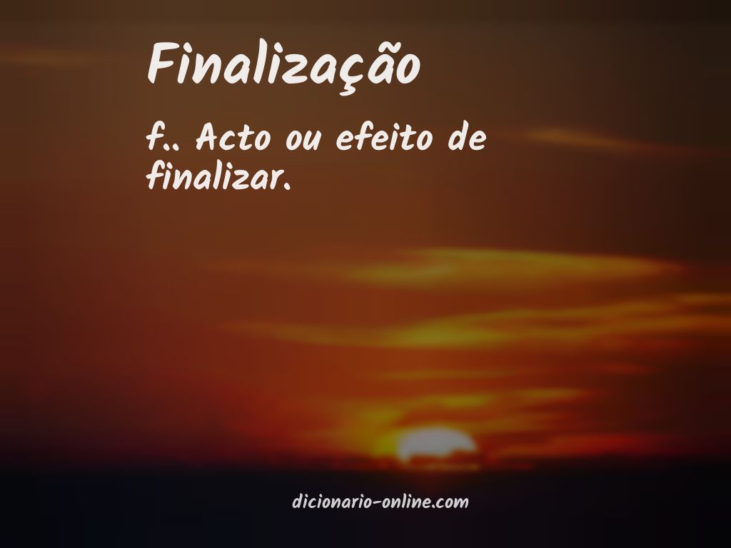 Significado de finalização