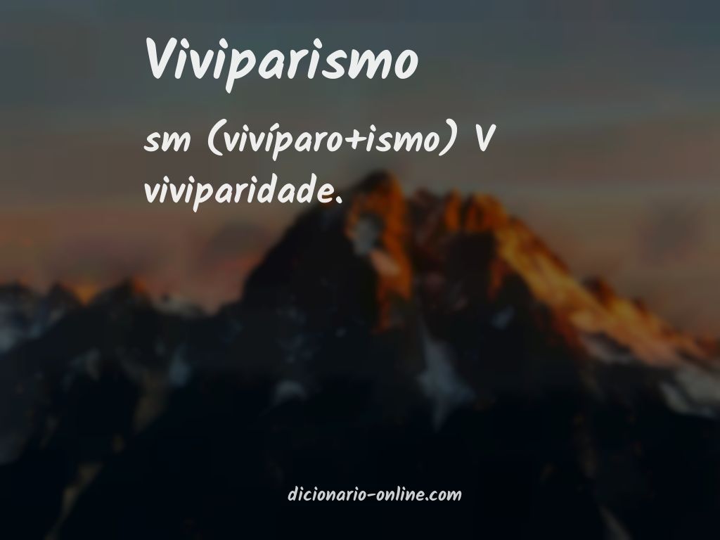 Significado de viviparismo