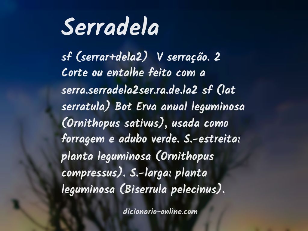 Significado de serradela