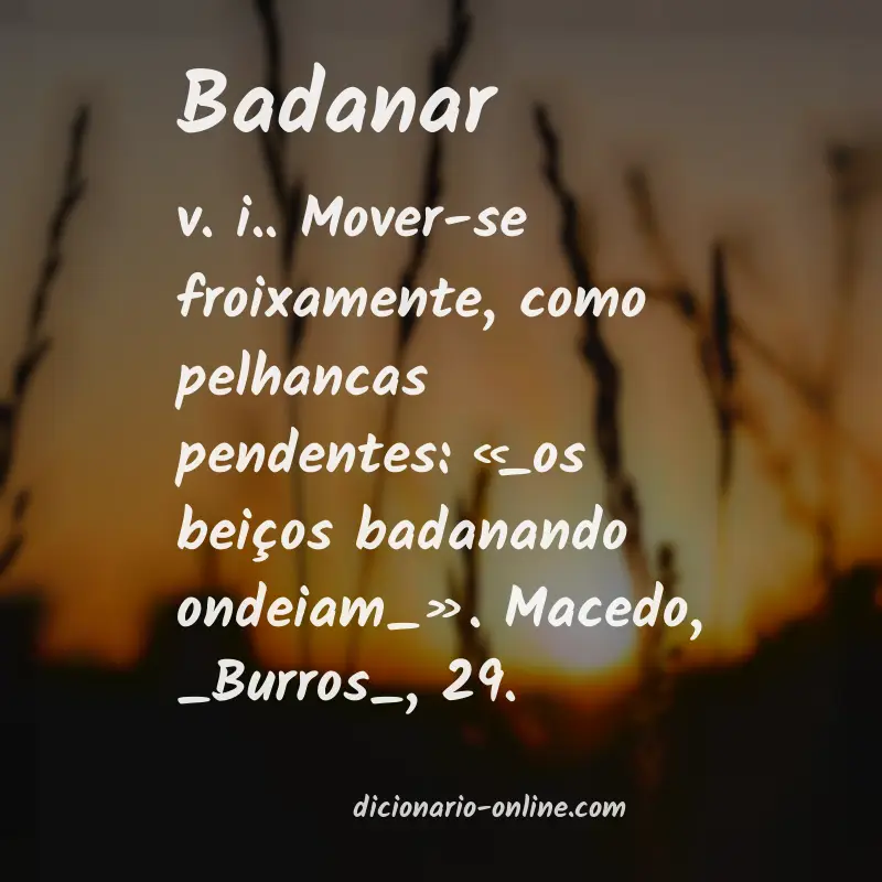 Significado de badanar