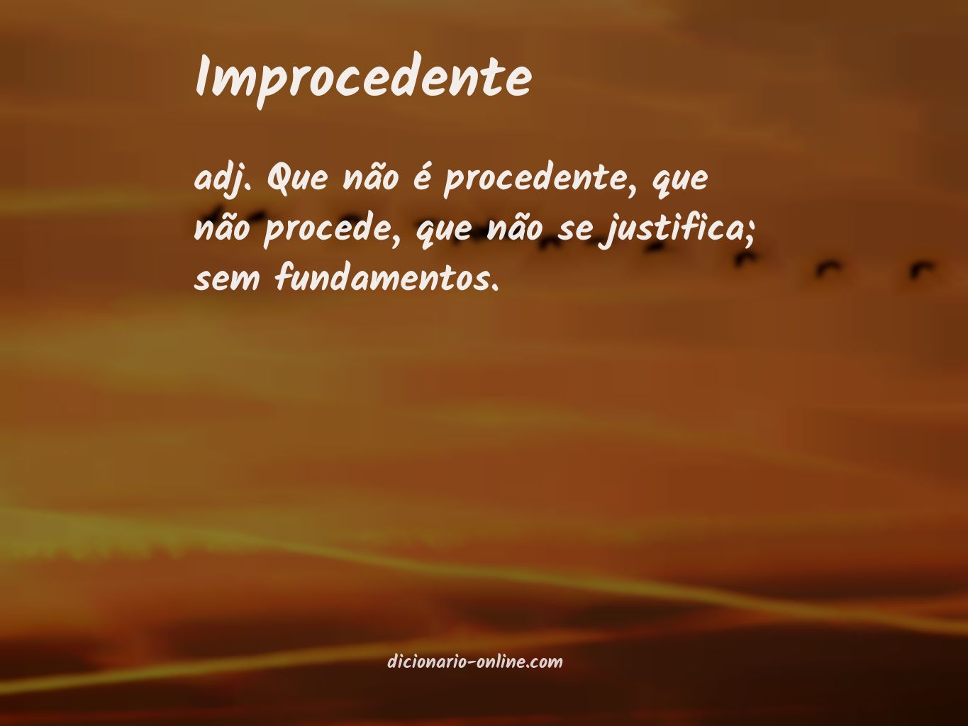 Significado de improcedente