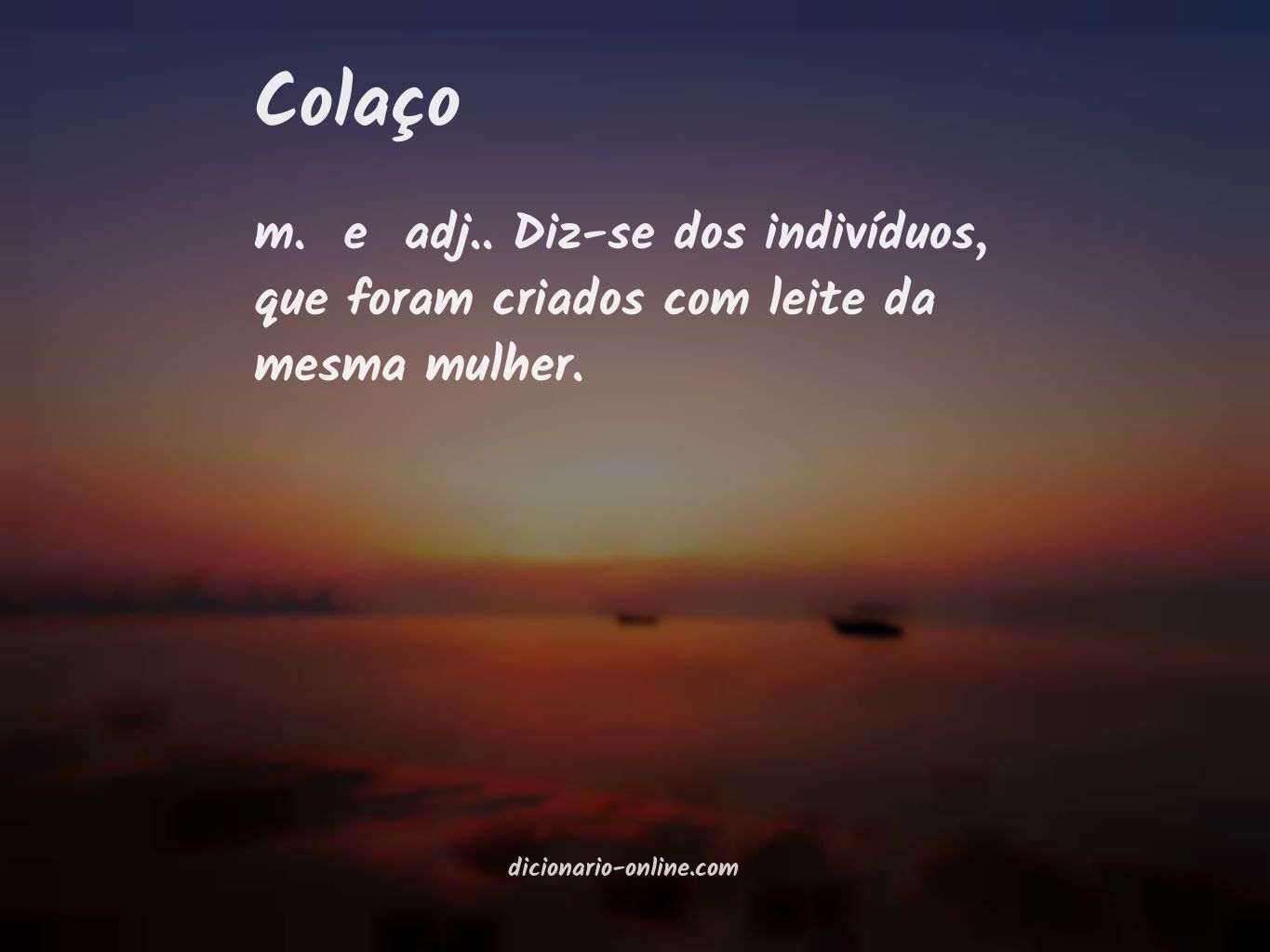 Significado de colaço