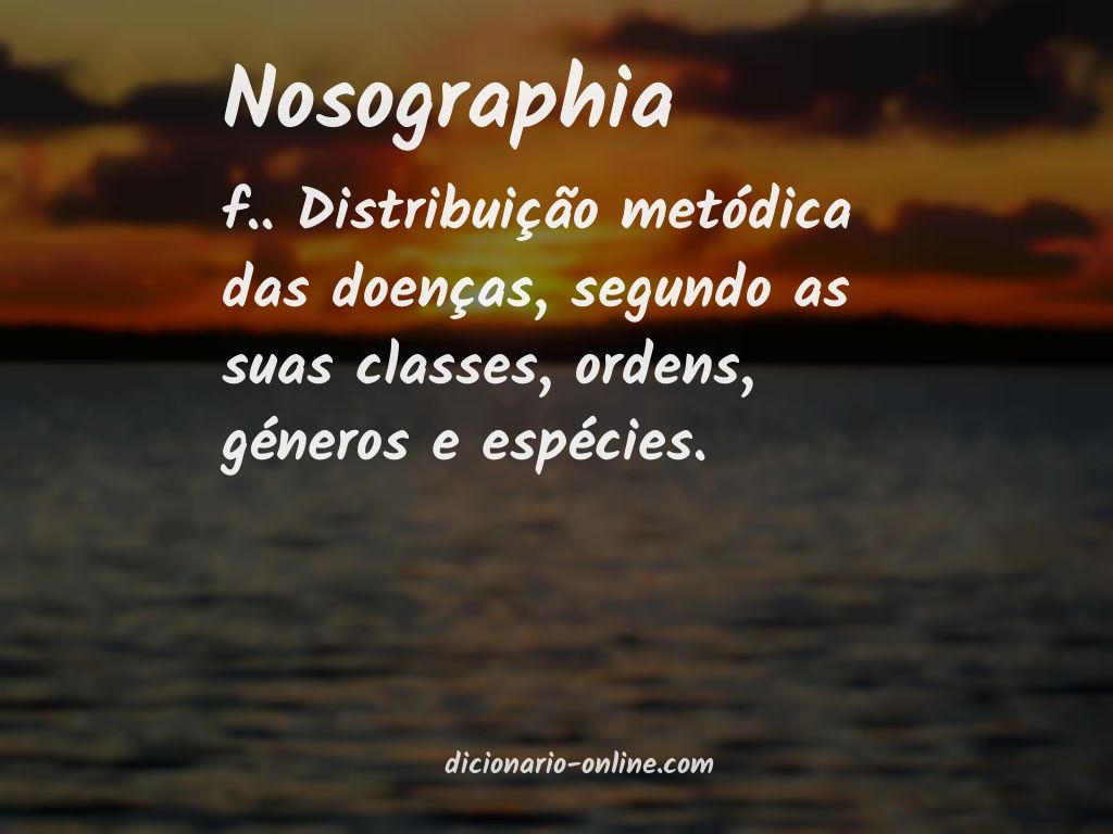 Significado de nosographia