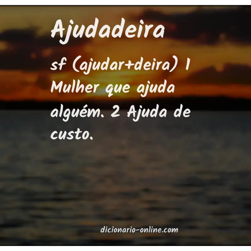 Significado de ajudadeira