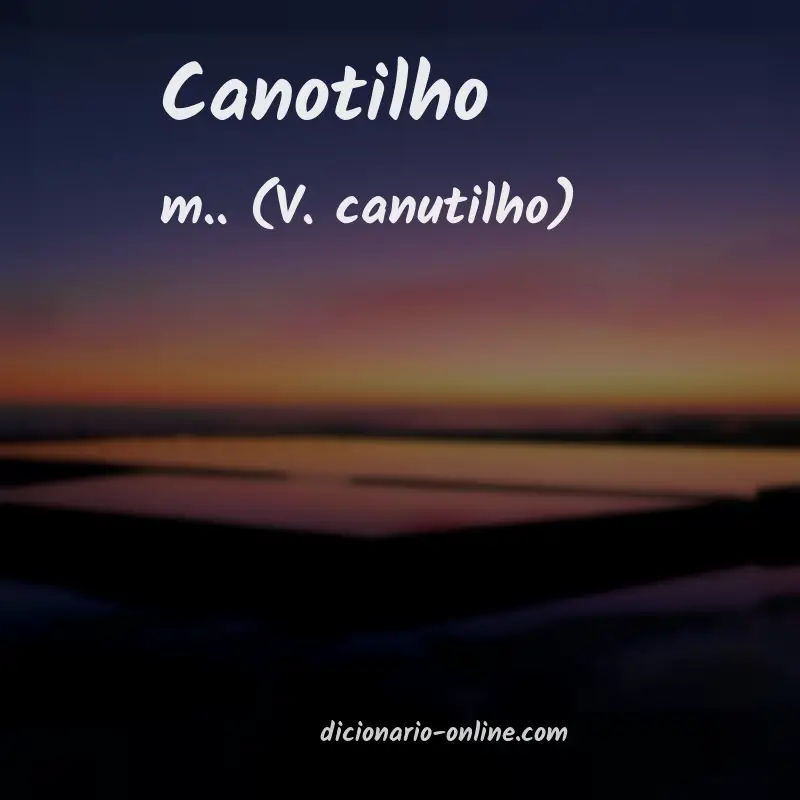 Significado de canotilho