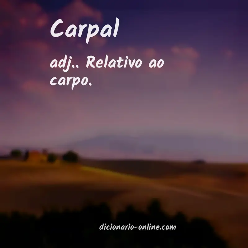 Significado de carpal