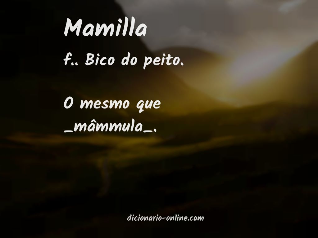 Significado de mamilla