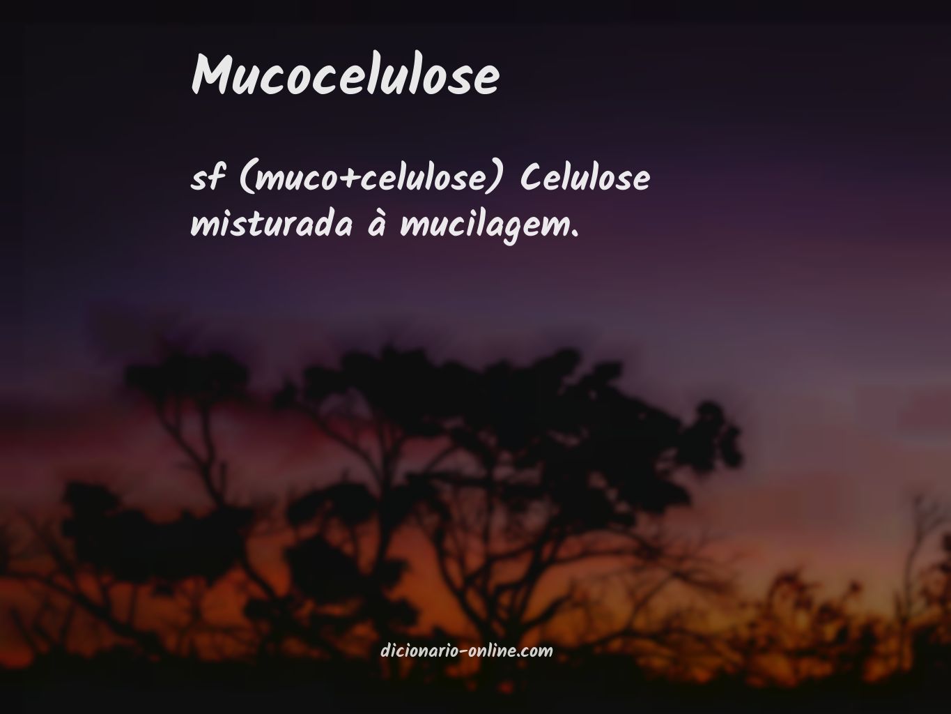 Significado de mucocelulose