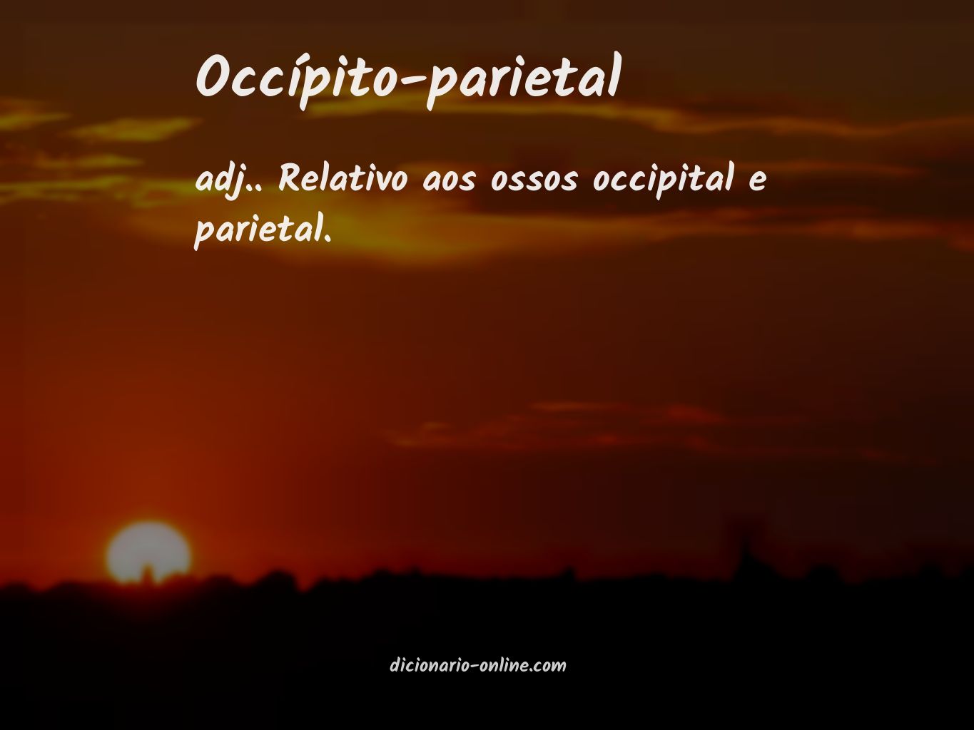 Significado de occípito-parietal