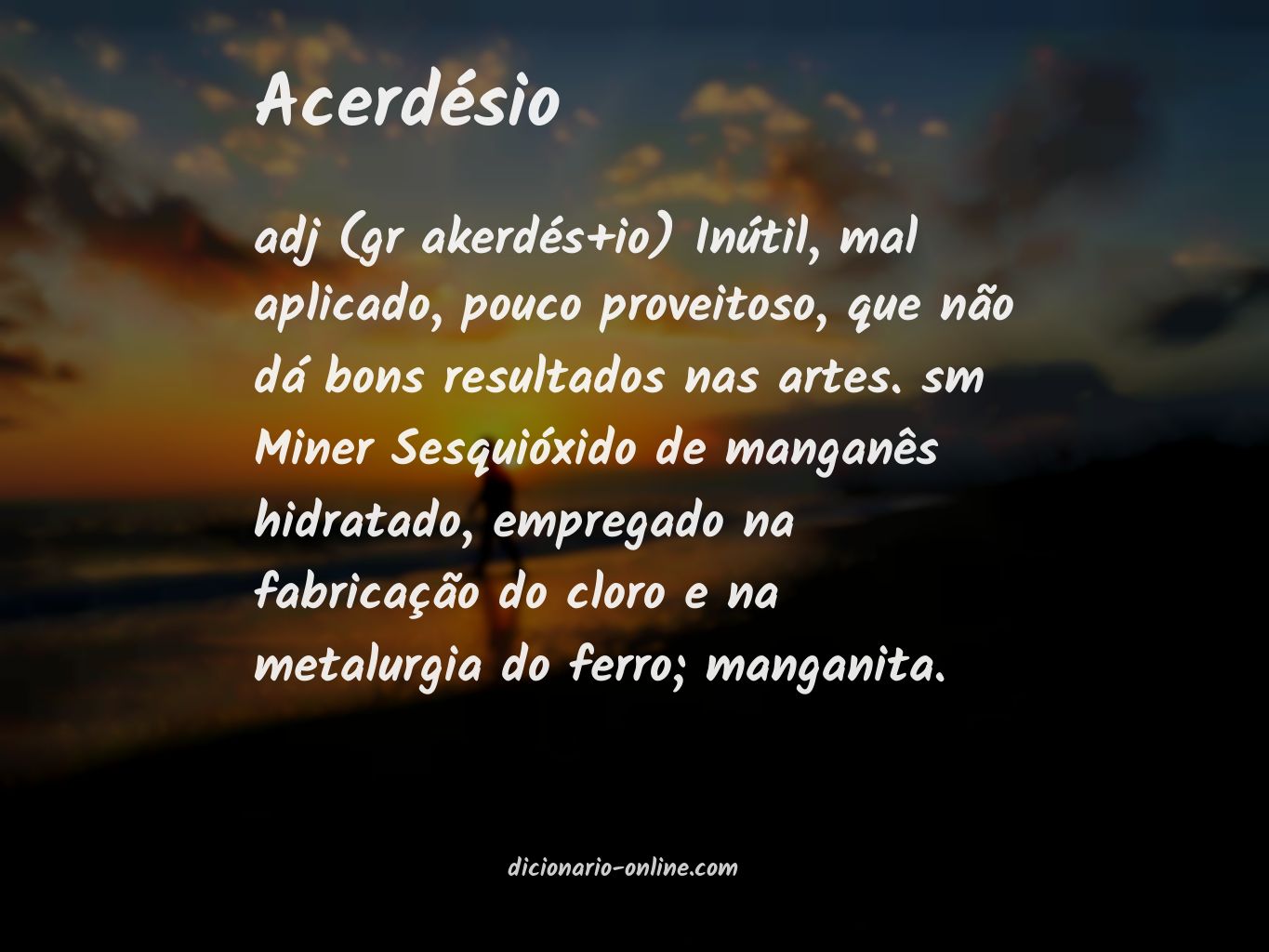 Significado de acerdésio