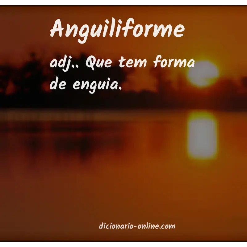 Significado de anguiliforme