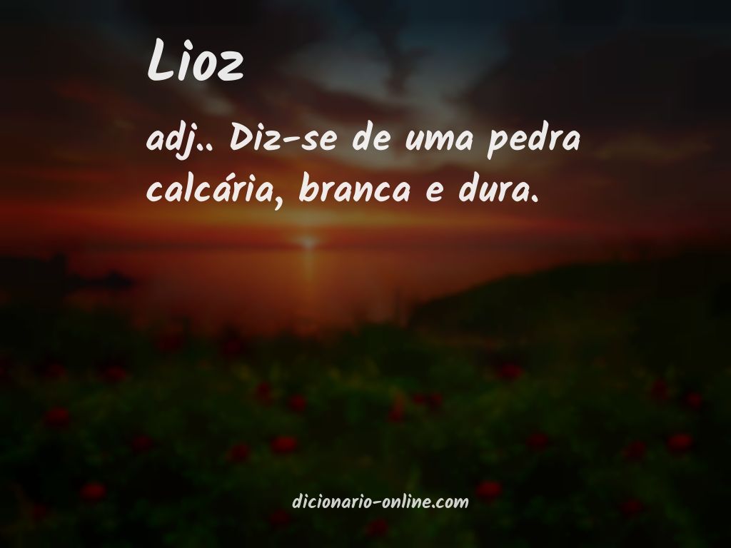 Significado de lioz