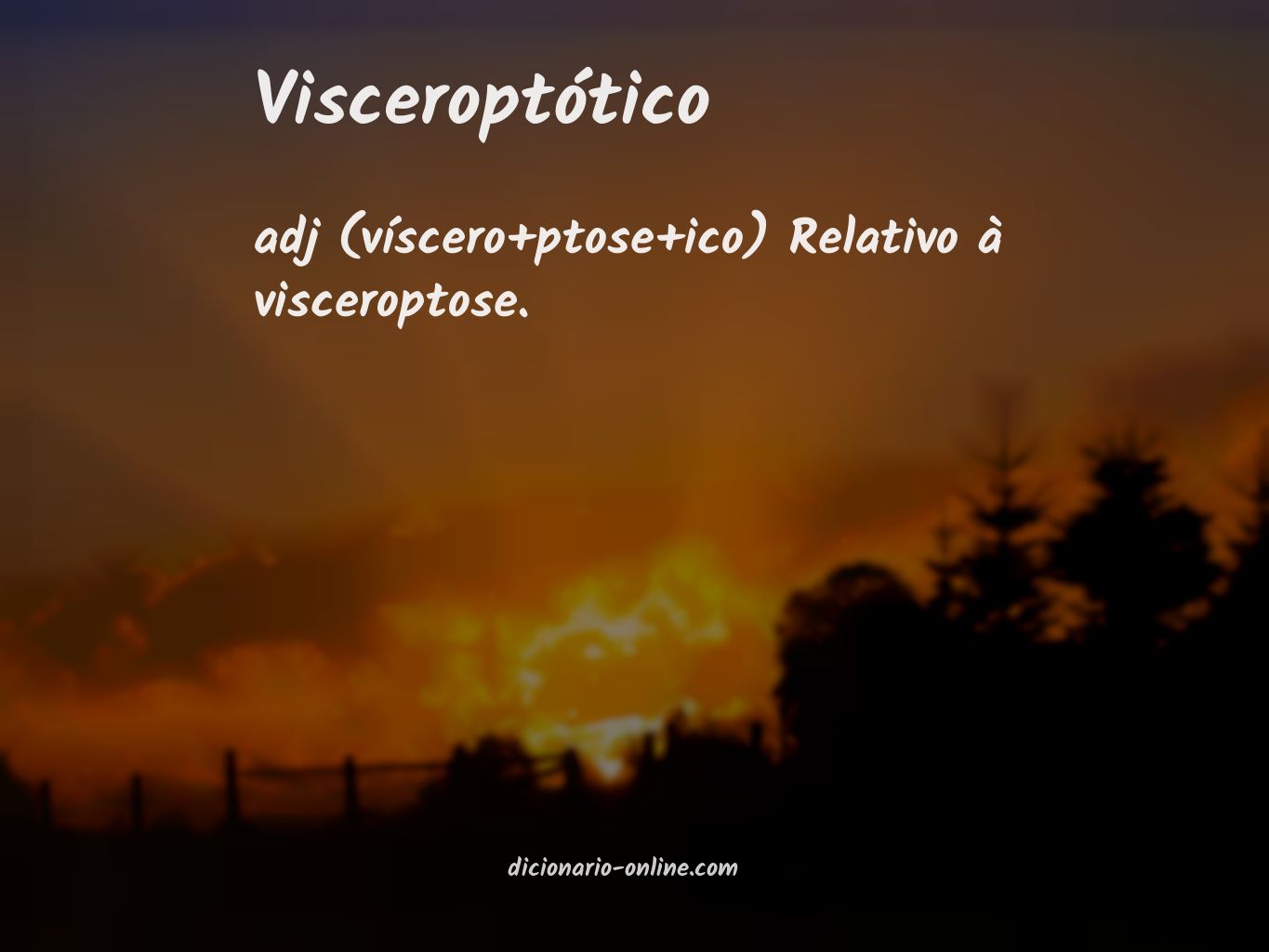 Significado de visceroptótico