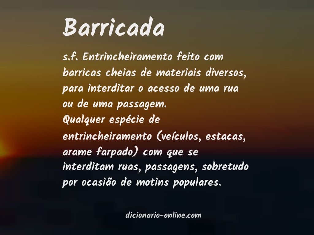 Significado de barricada