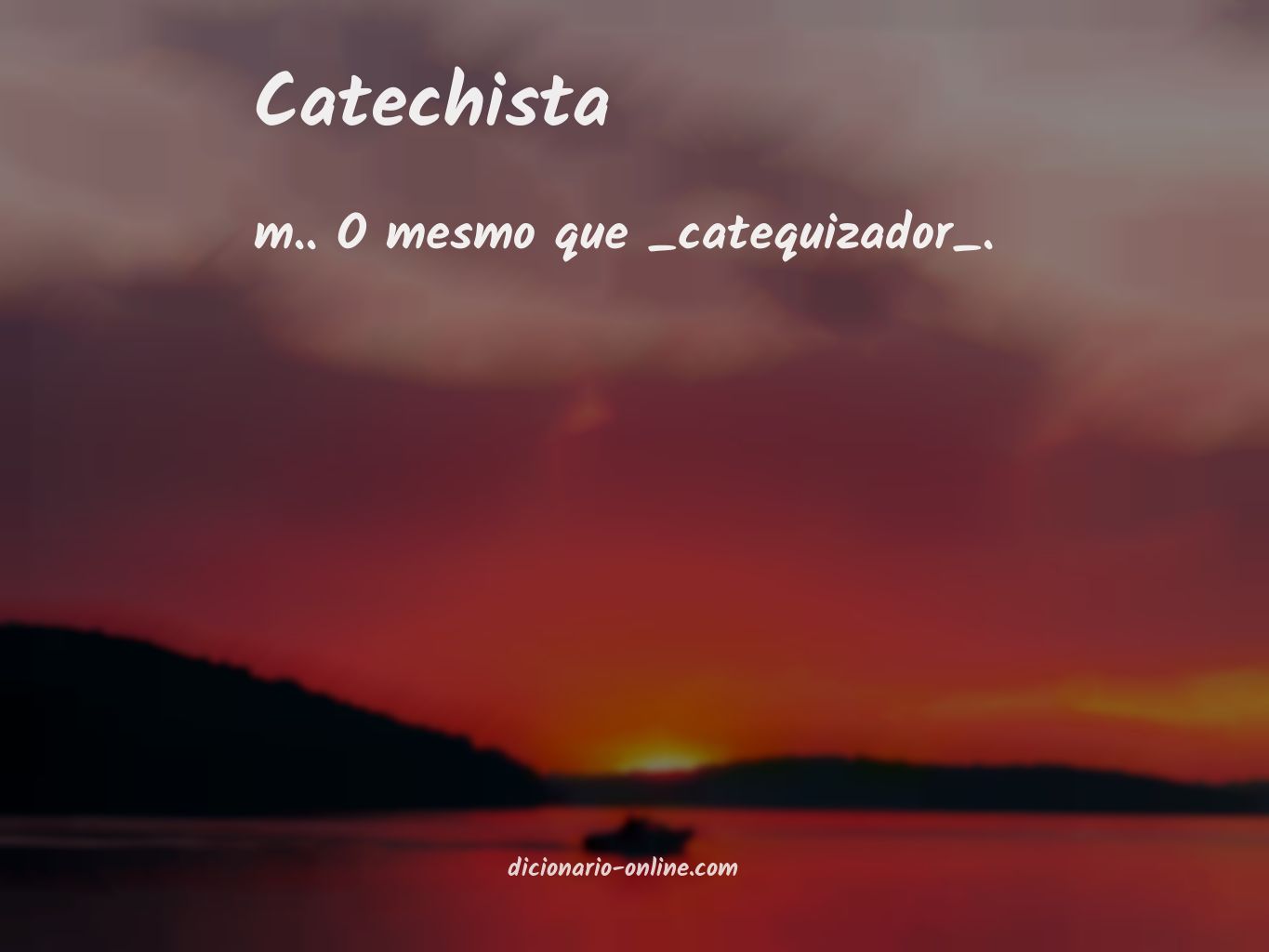 Significado de catechista