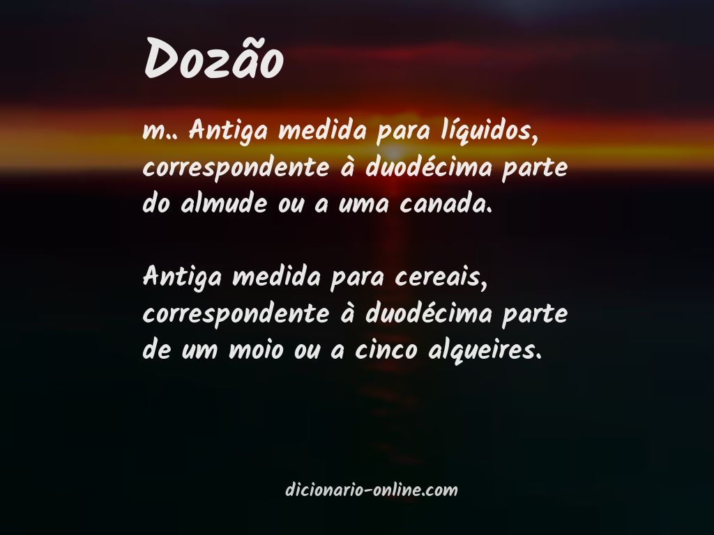 Significado de dozão