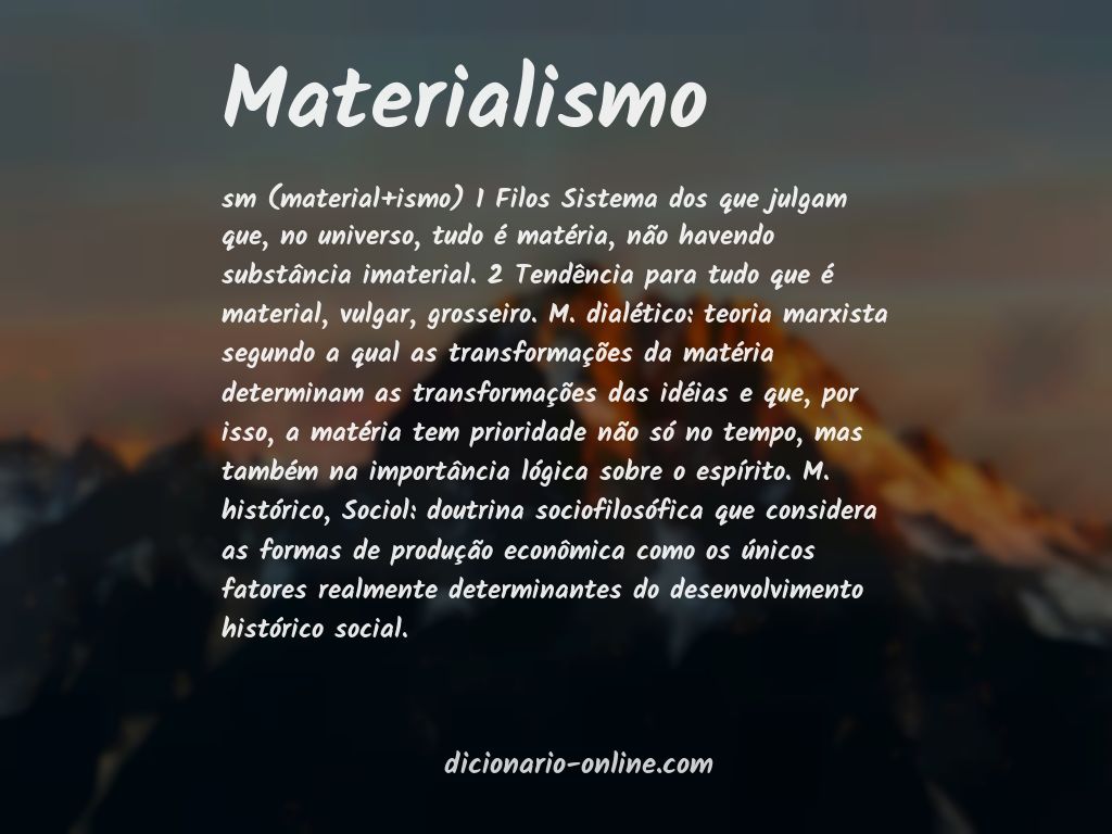 Significado de materialismo