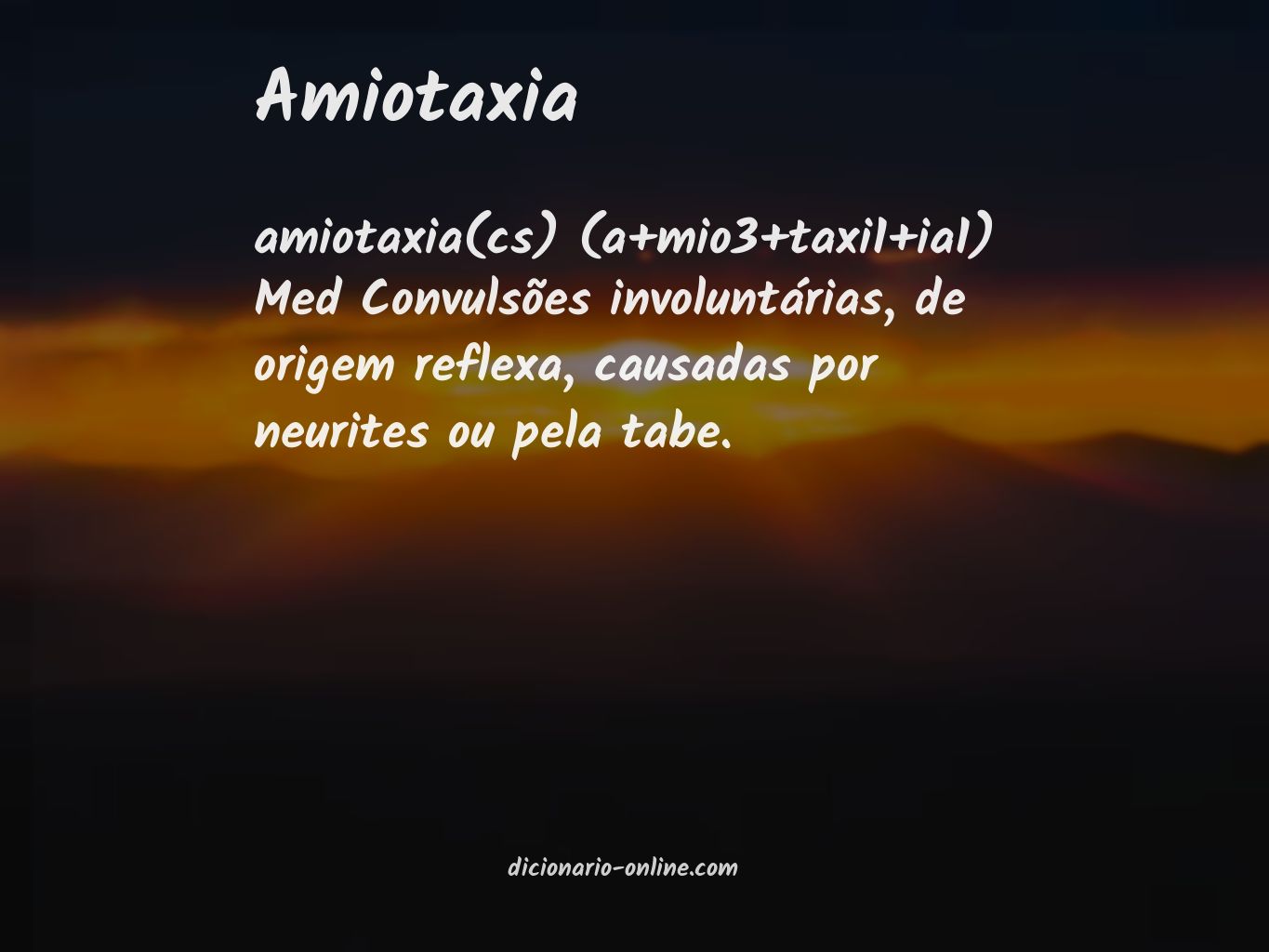 Significado de amiotaxia