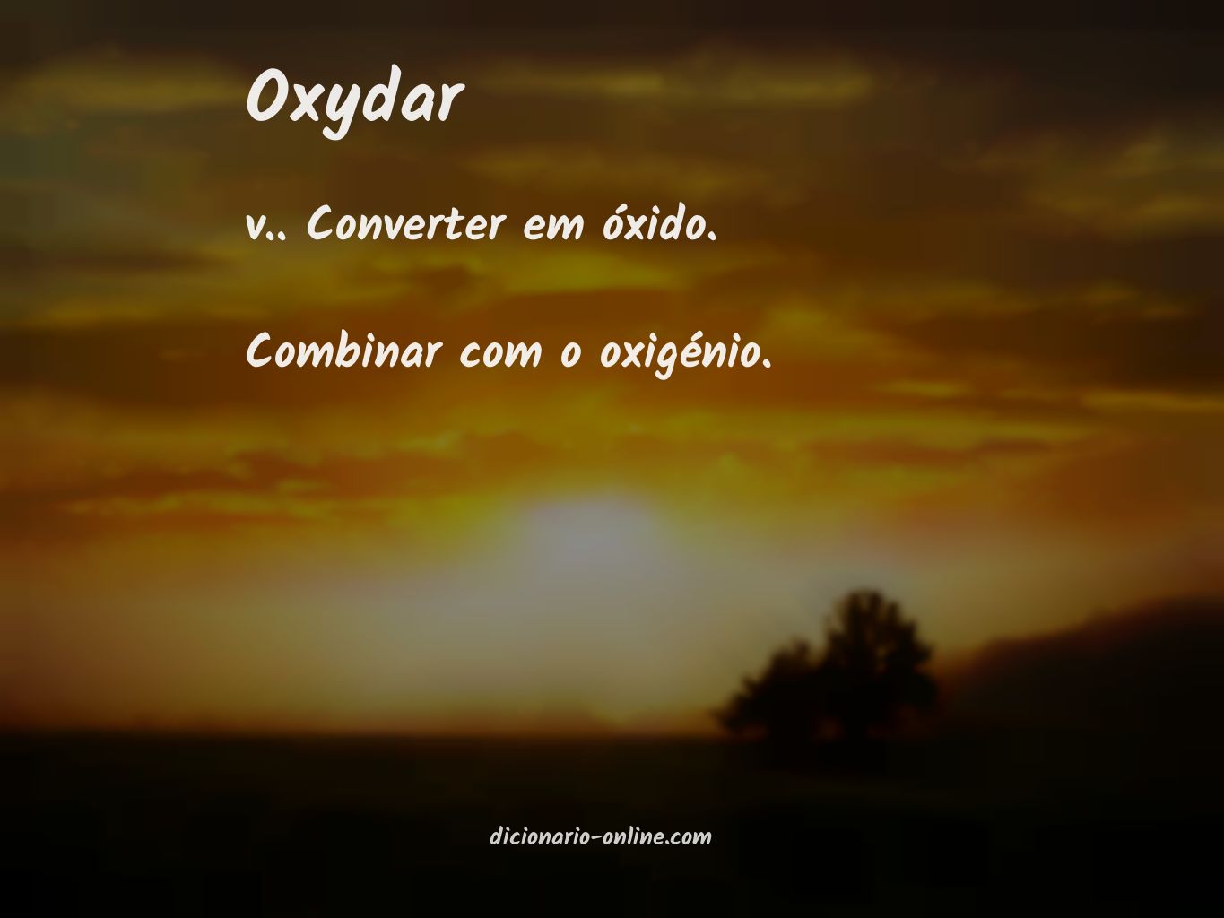 Significado de oxydar