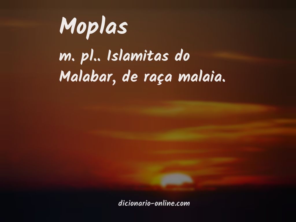 Significado de moplas