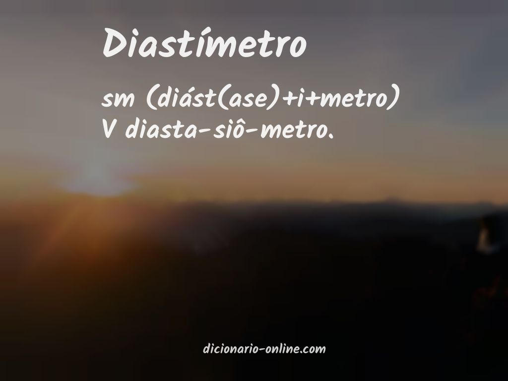 Significado de diastímetro