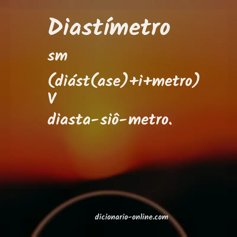 Significado de diastímetro