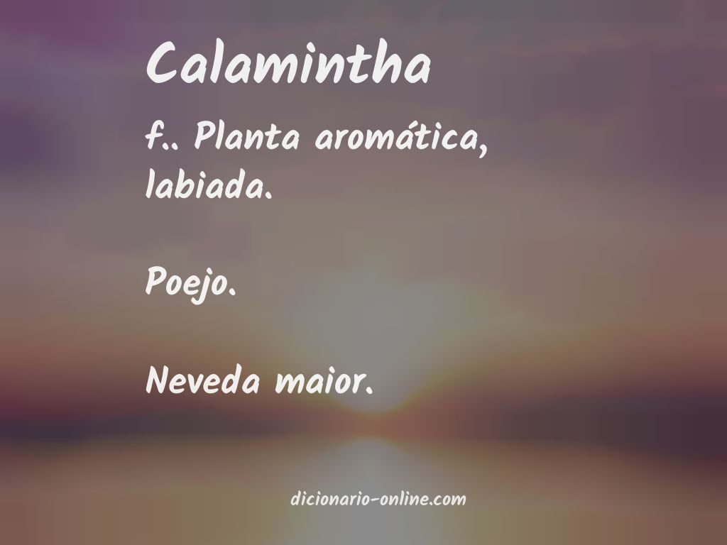 Significado de calamintha