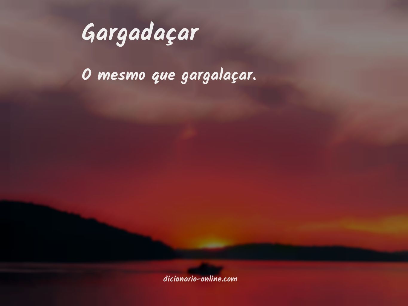 Significado de gargadaçar