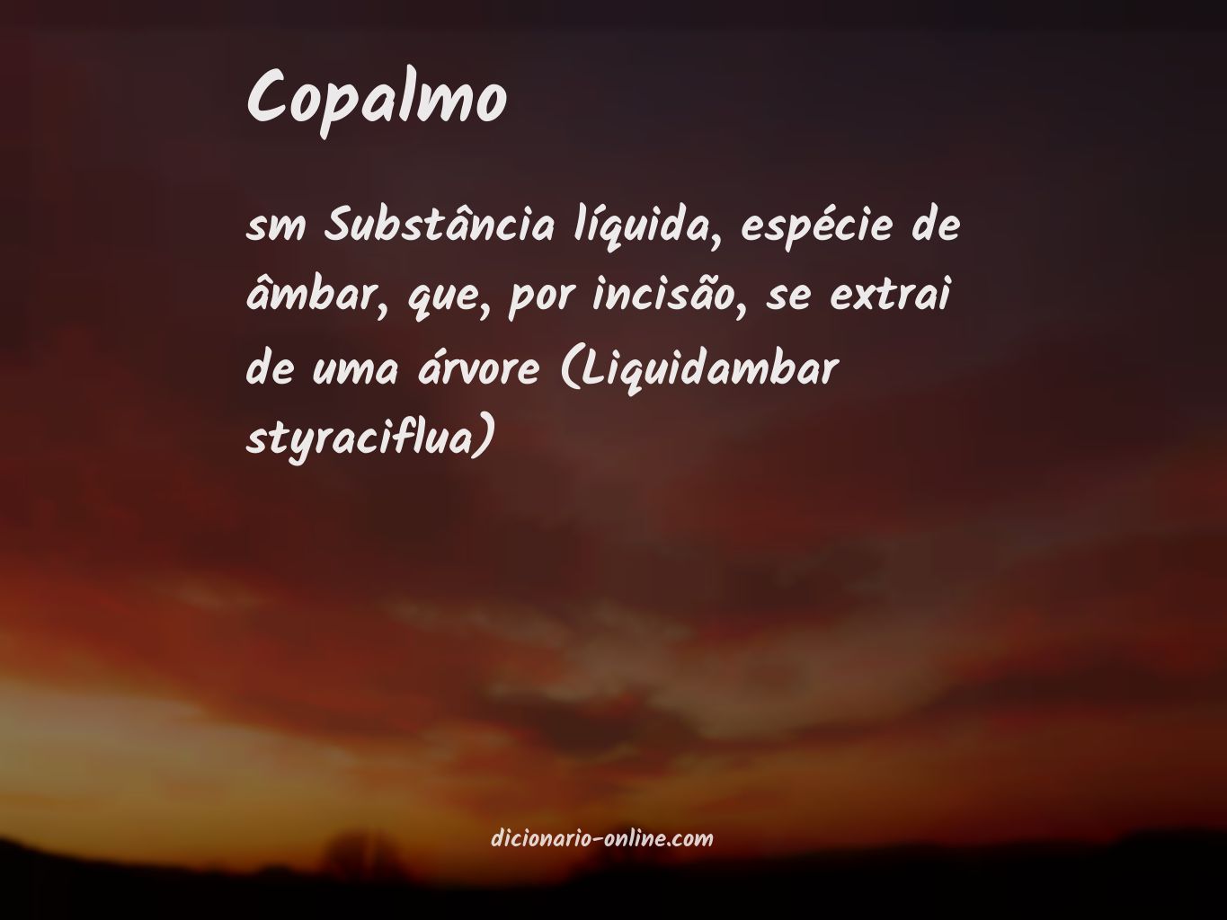 Significado de copalmo