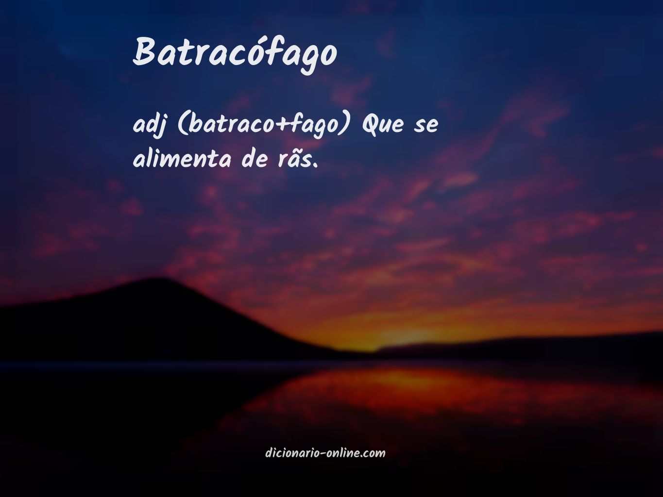 Significado de batracófago