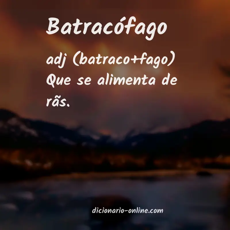 Significado de batracófago