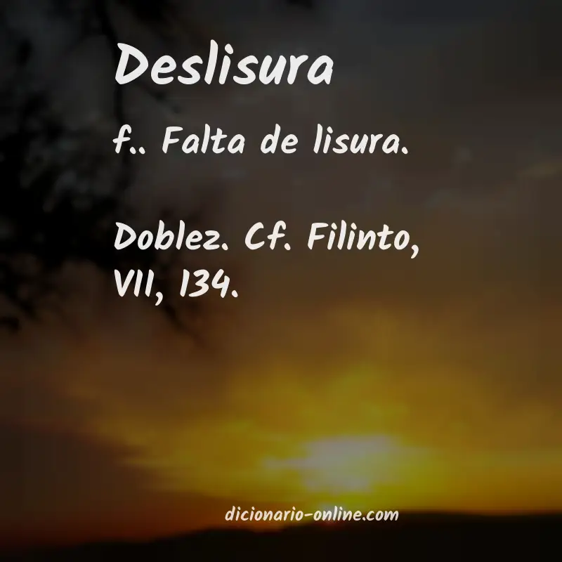 Significado de deslisura