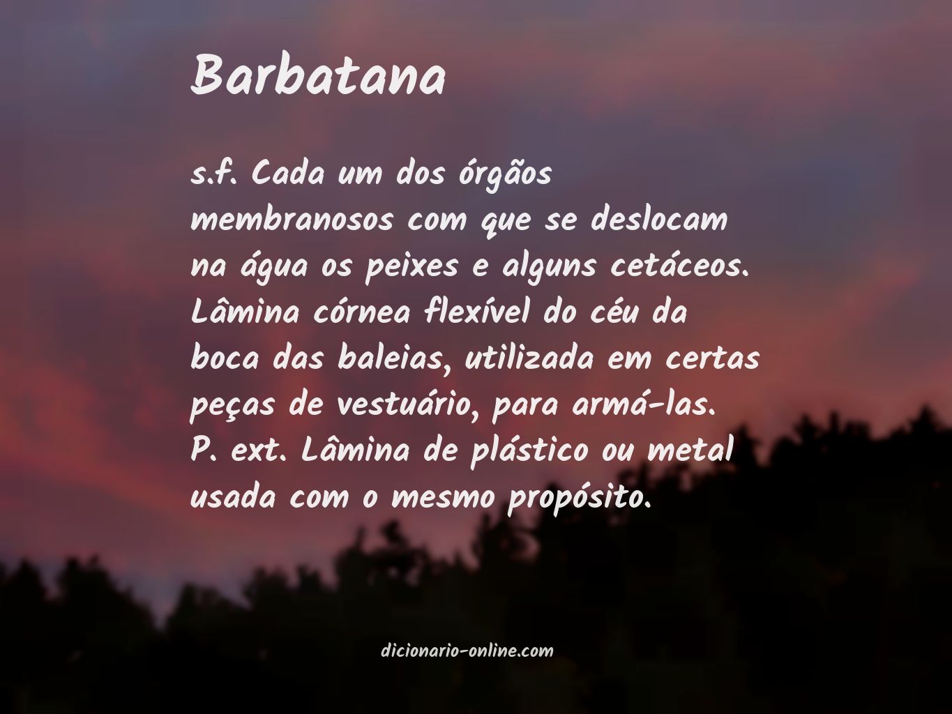 Significado de barbatana