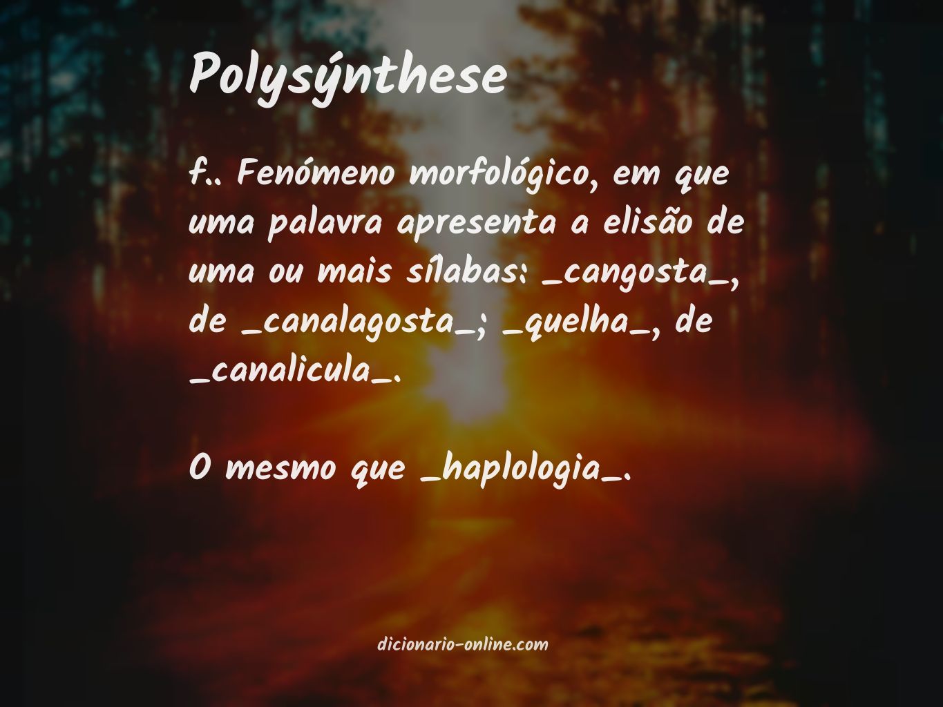Significado de polysýnthese
