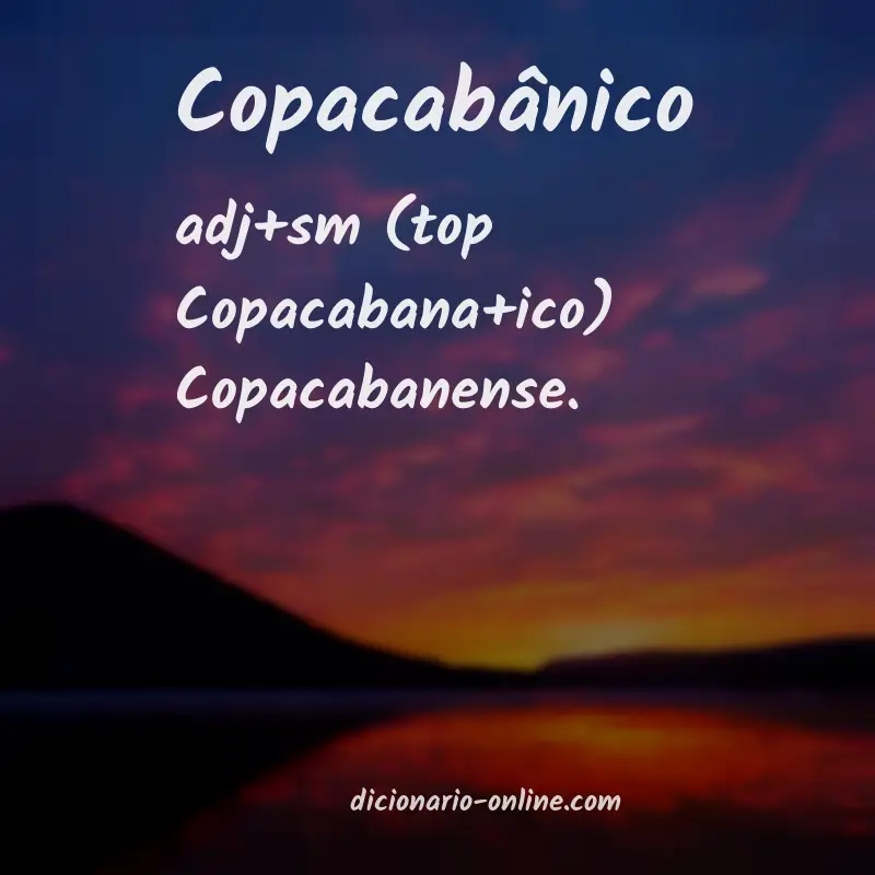 Significado de copacabânico
