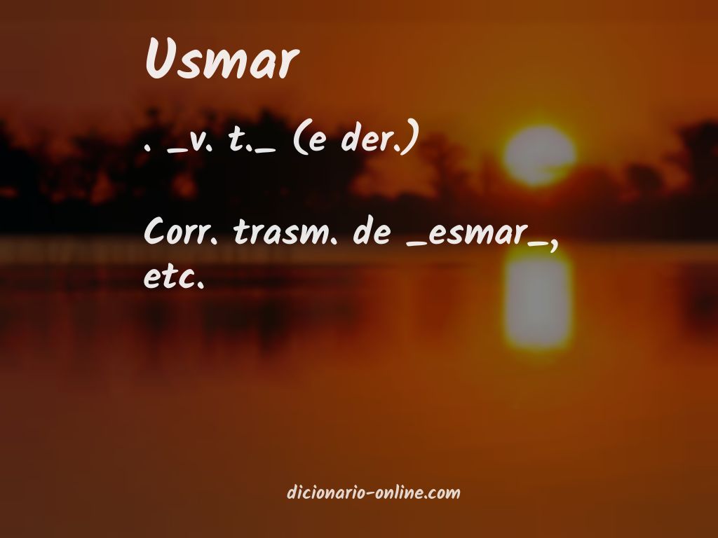 Significado de usmar