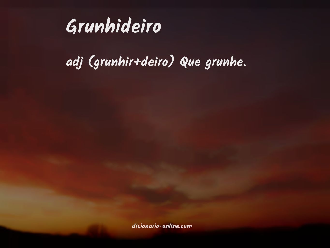 Significado de grunhideiro