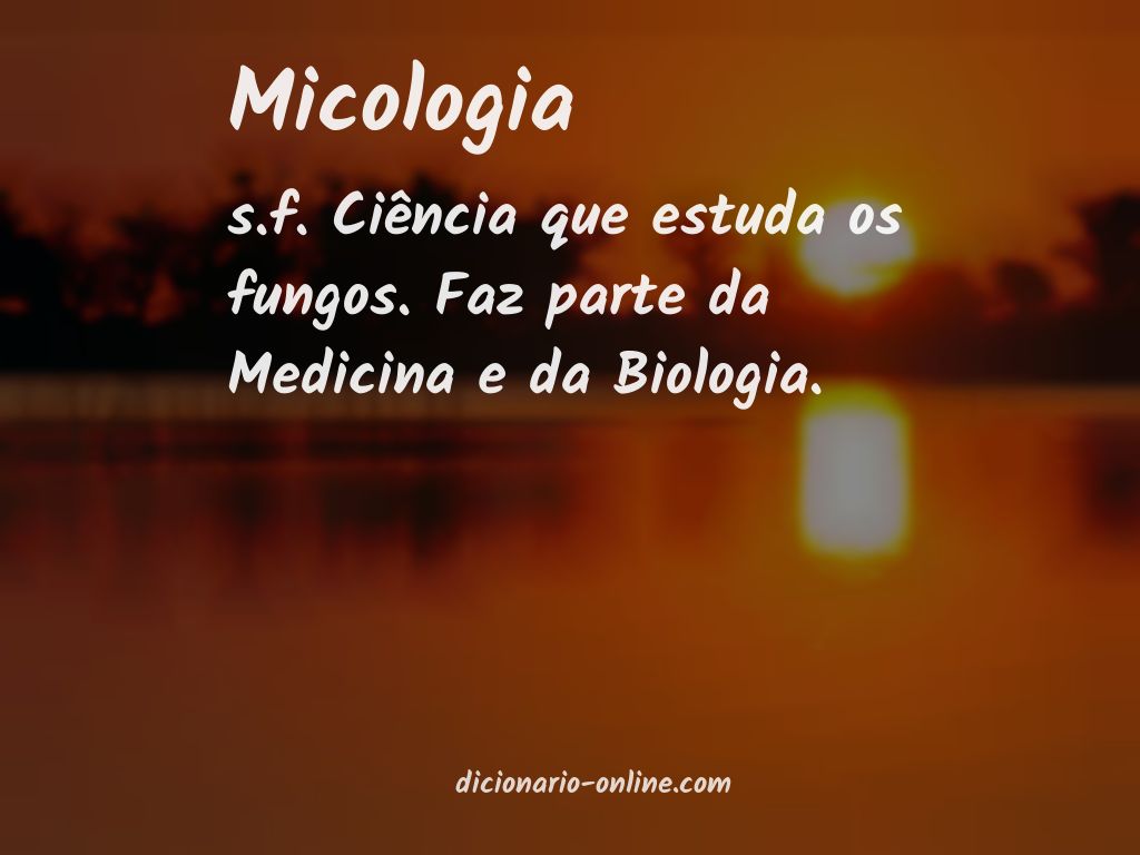 Significado de micologia