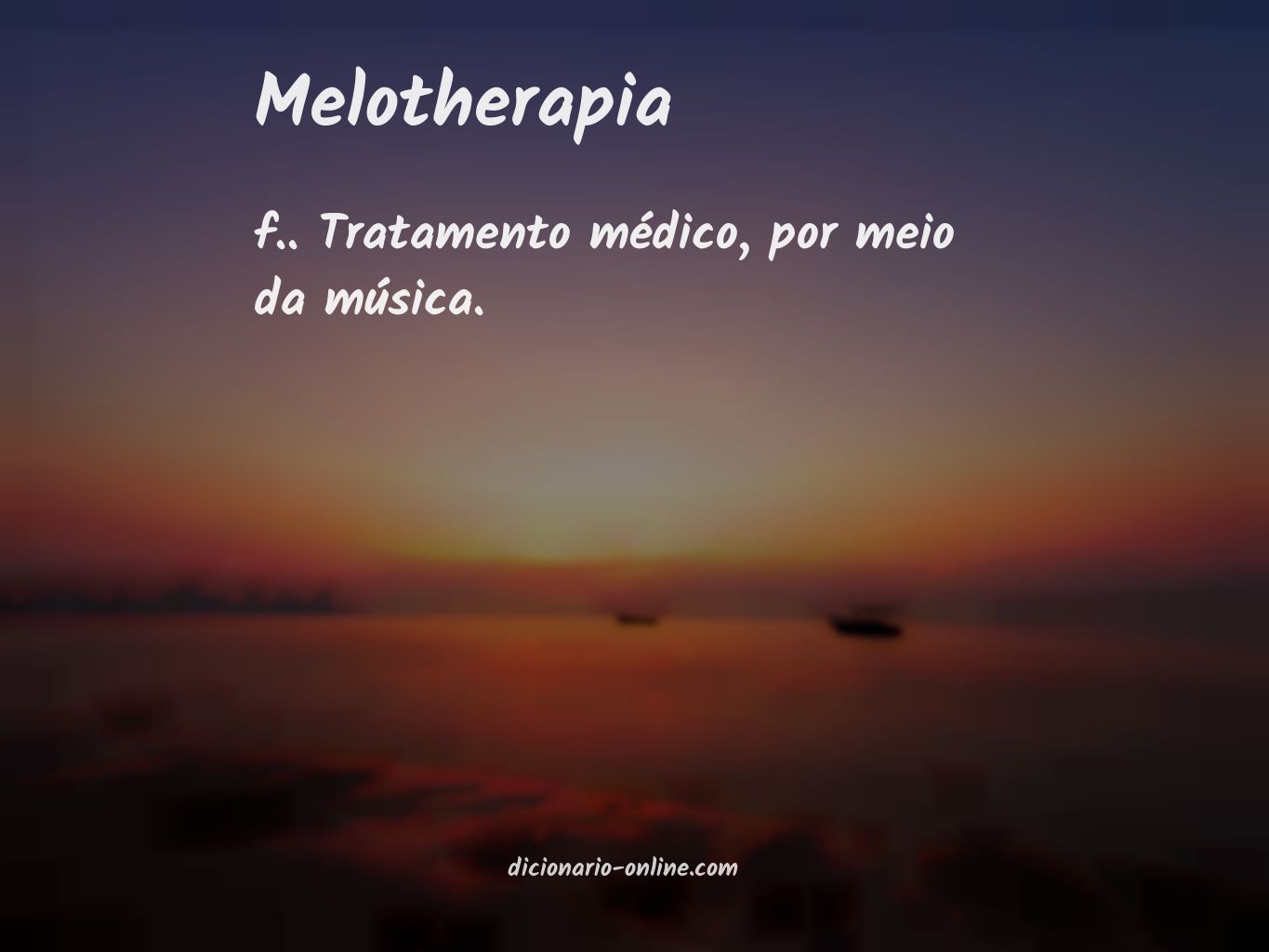 Significado de melotherapia