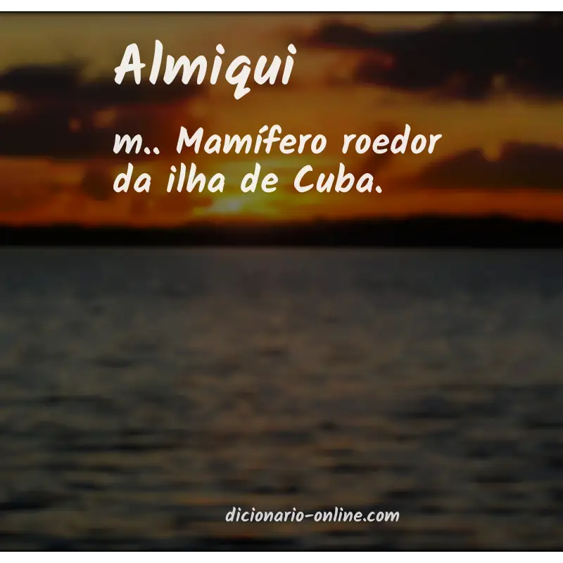 Significado de almiqui