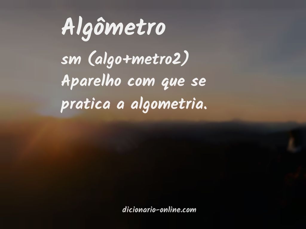 Significado de algômetro