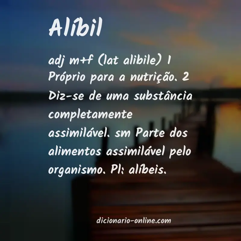 Significado de alíbil
